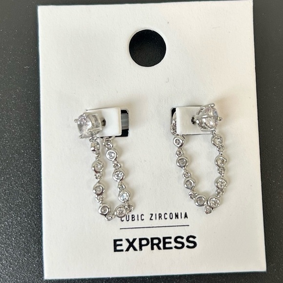 Express Jewelry - Express stud earrings with chain